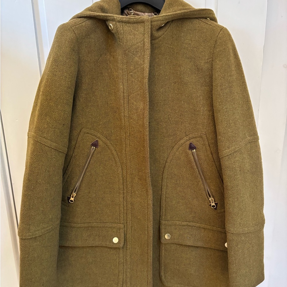 J.Crew Brown Stadium Cloth Coat